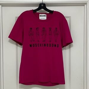 Moschino Uomo Fuchsia Graphic Tee